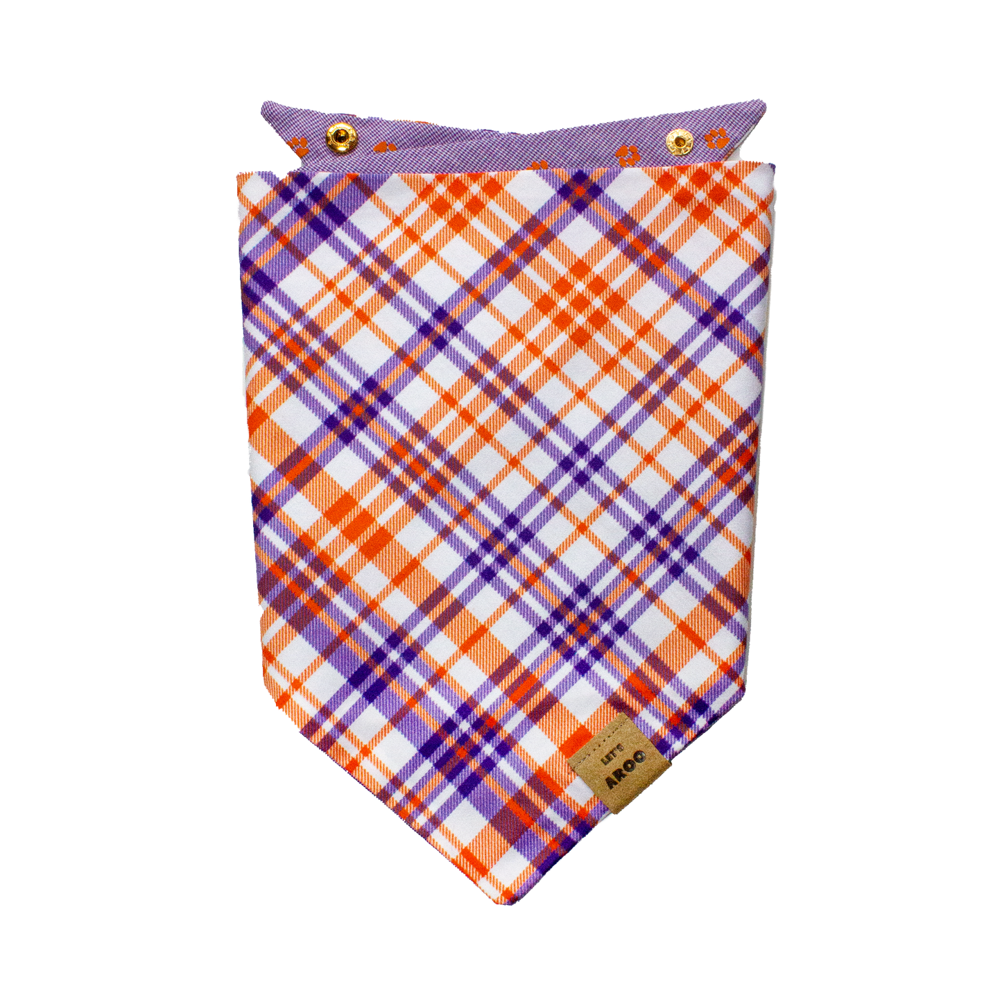 Clemson Reversible Plaid Bandana
