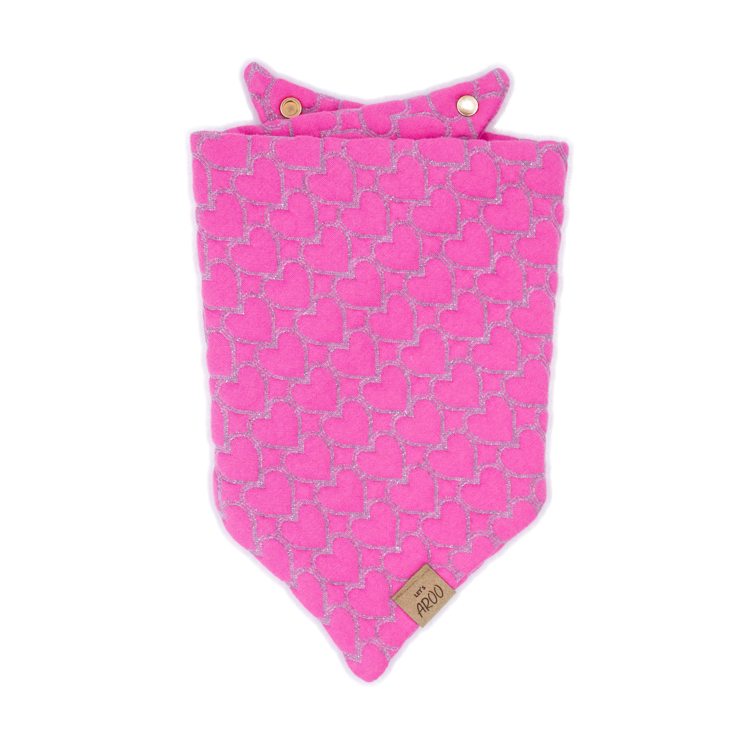 Plush Pink Hearts Bandana