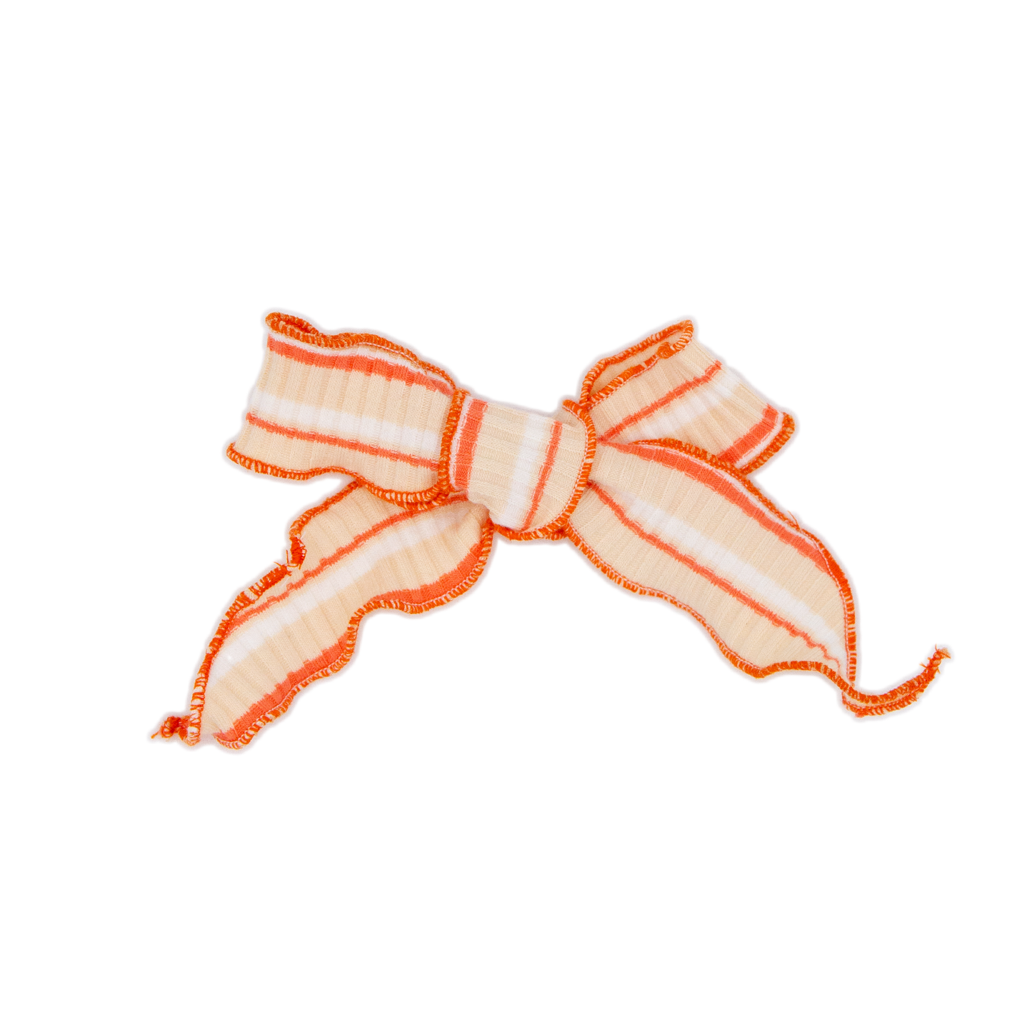 Pumpkin Spice Lettuce Edge Pinwheel Hair Bow