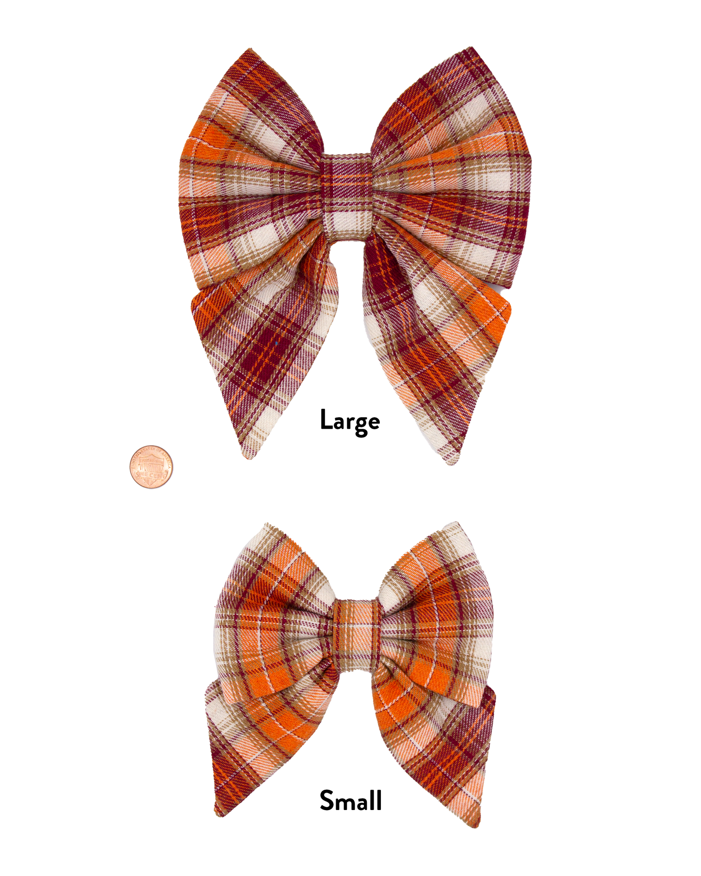 Midnight Plaid Flannel Sailor Bow