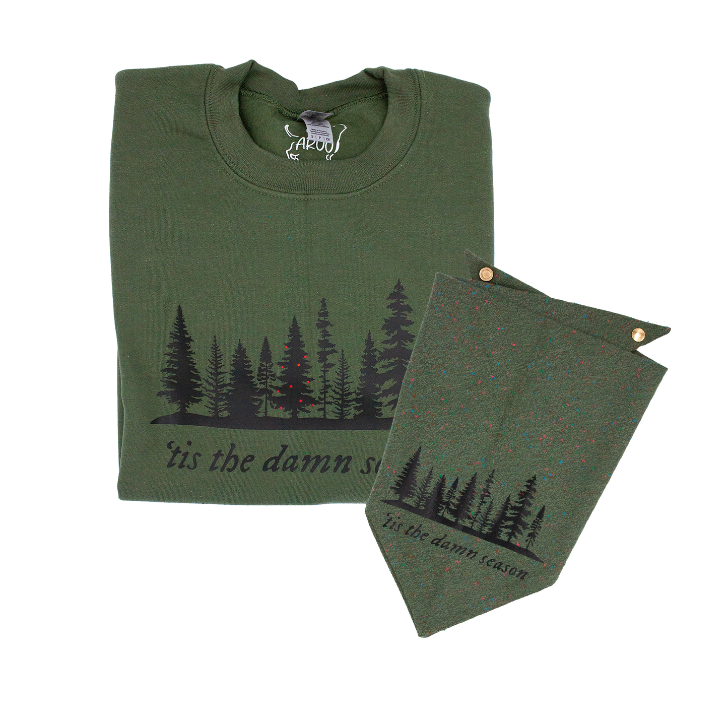 ‘Tis the damn season Flannel Bandana