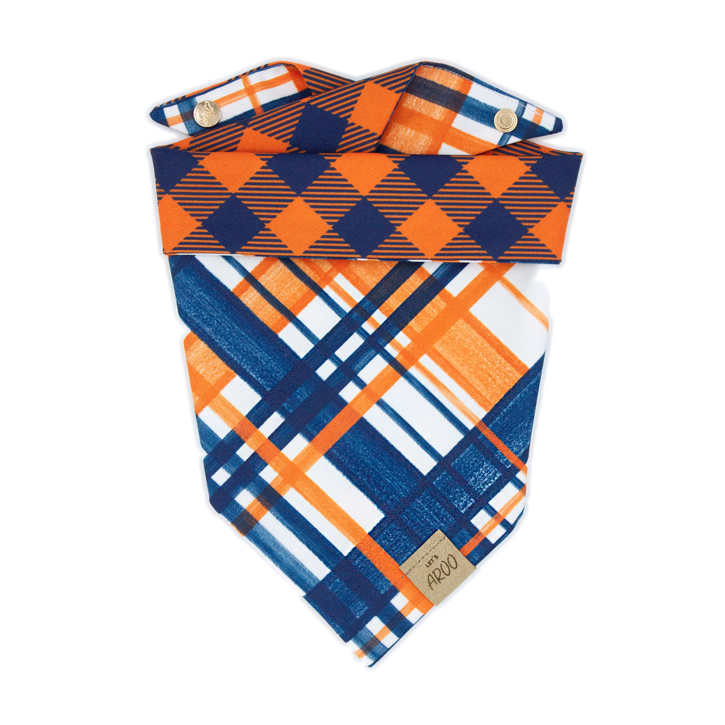 UVA Cavaliers Reversible Plaid Bandana