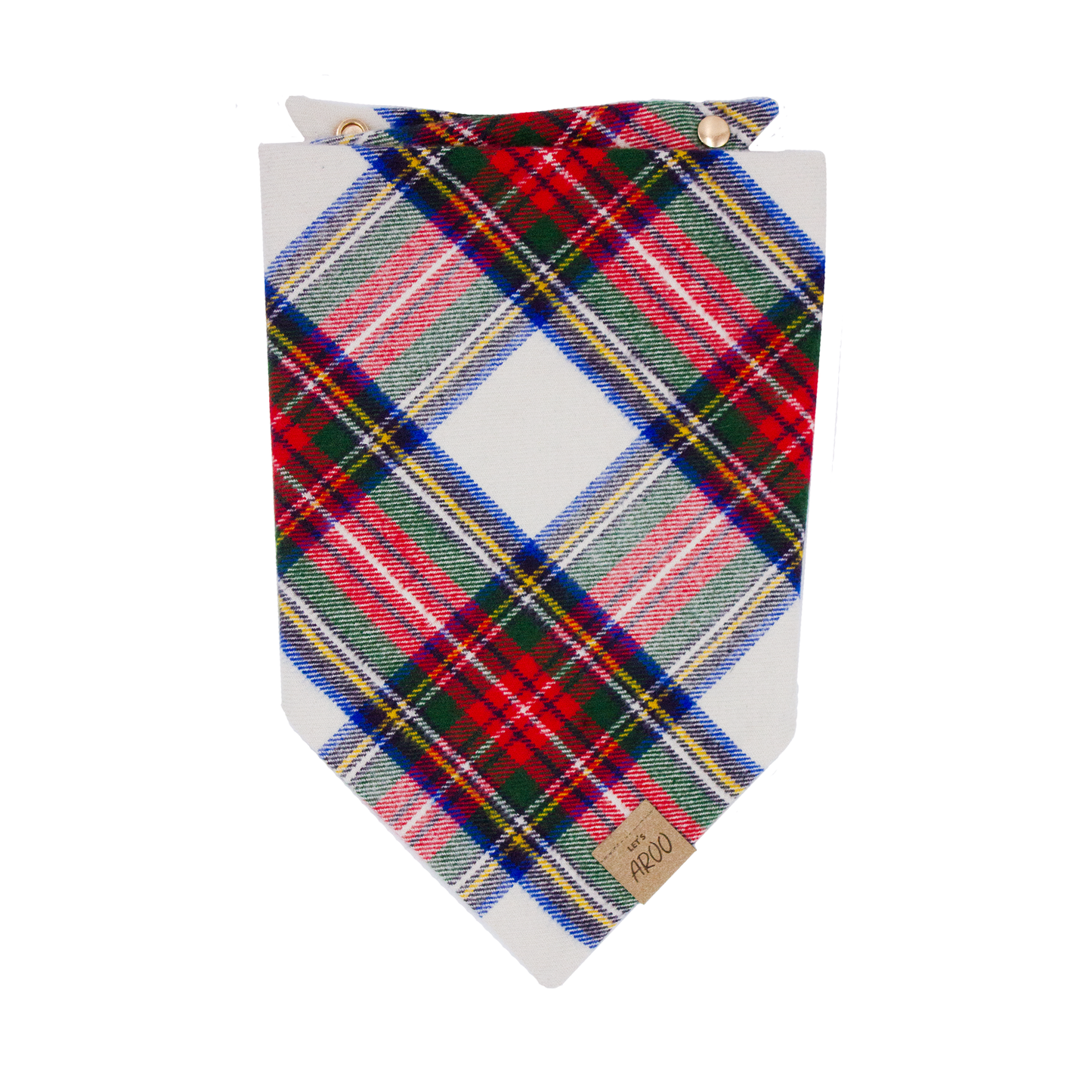 Ivory Royal Stewart Plaid Flannel Bandana