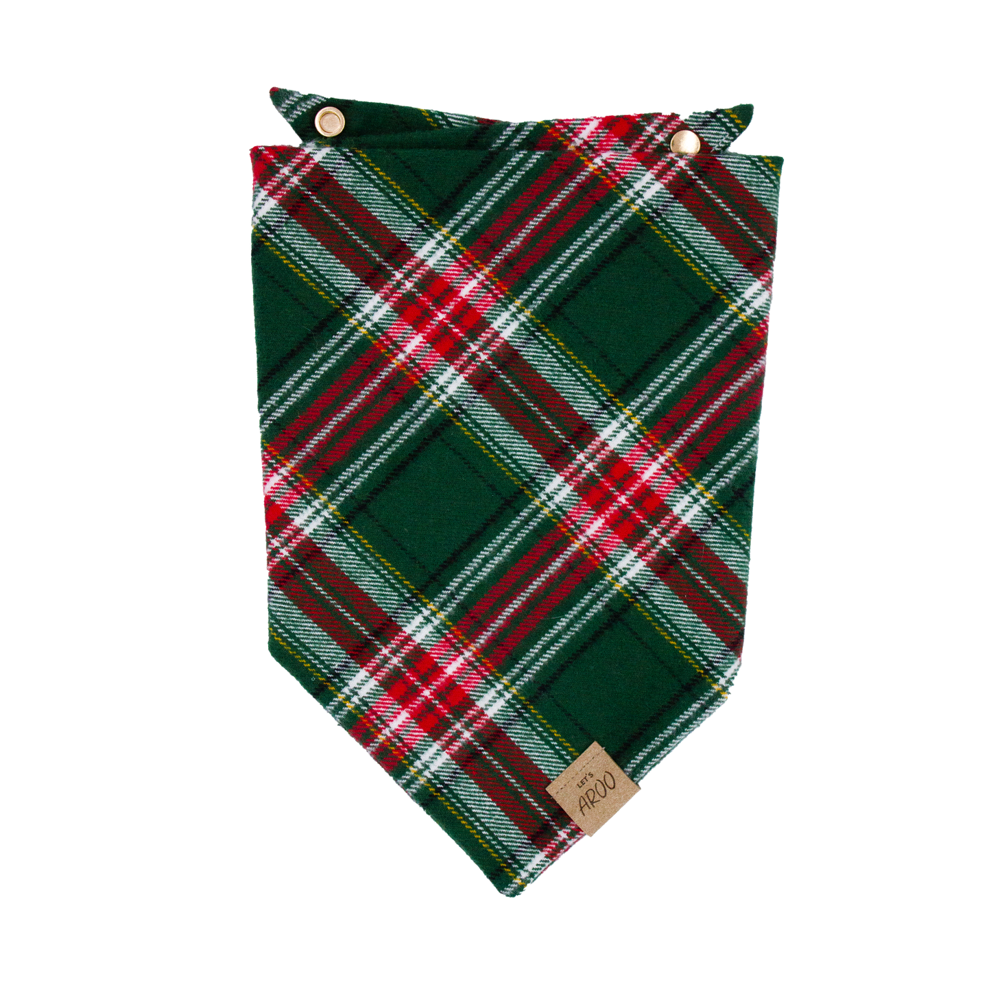Pine Green Plaid Flannel Bandana