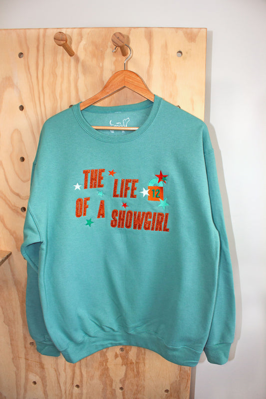 Showgirl Embroidered Crewneck Sweatshirt
