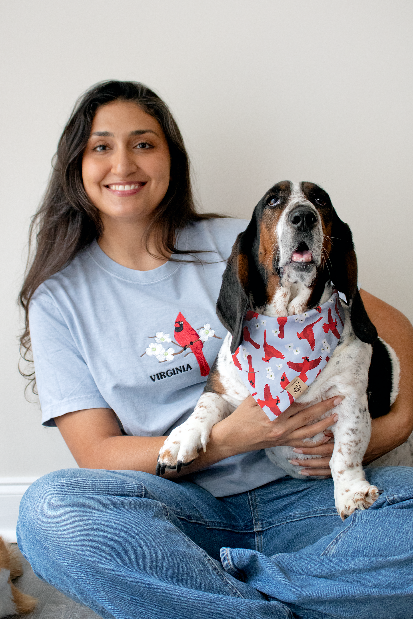 Virginia Cardinal and Dogwood Bandana