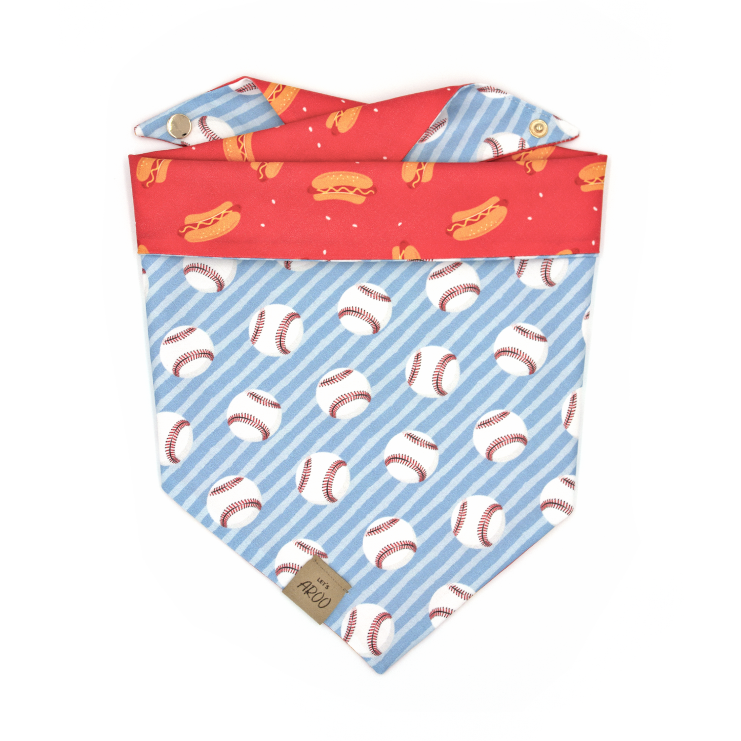 Baseball/Hot dogs Reversible Bandana