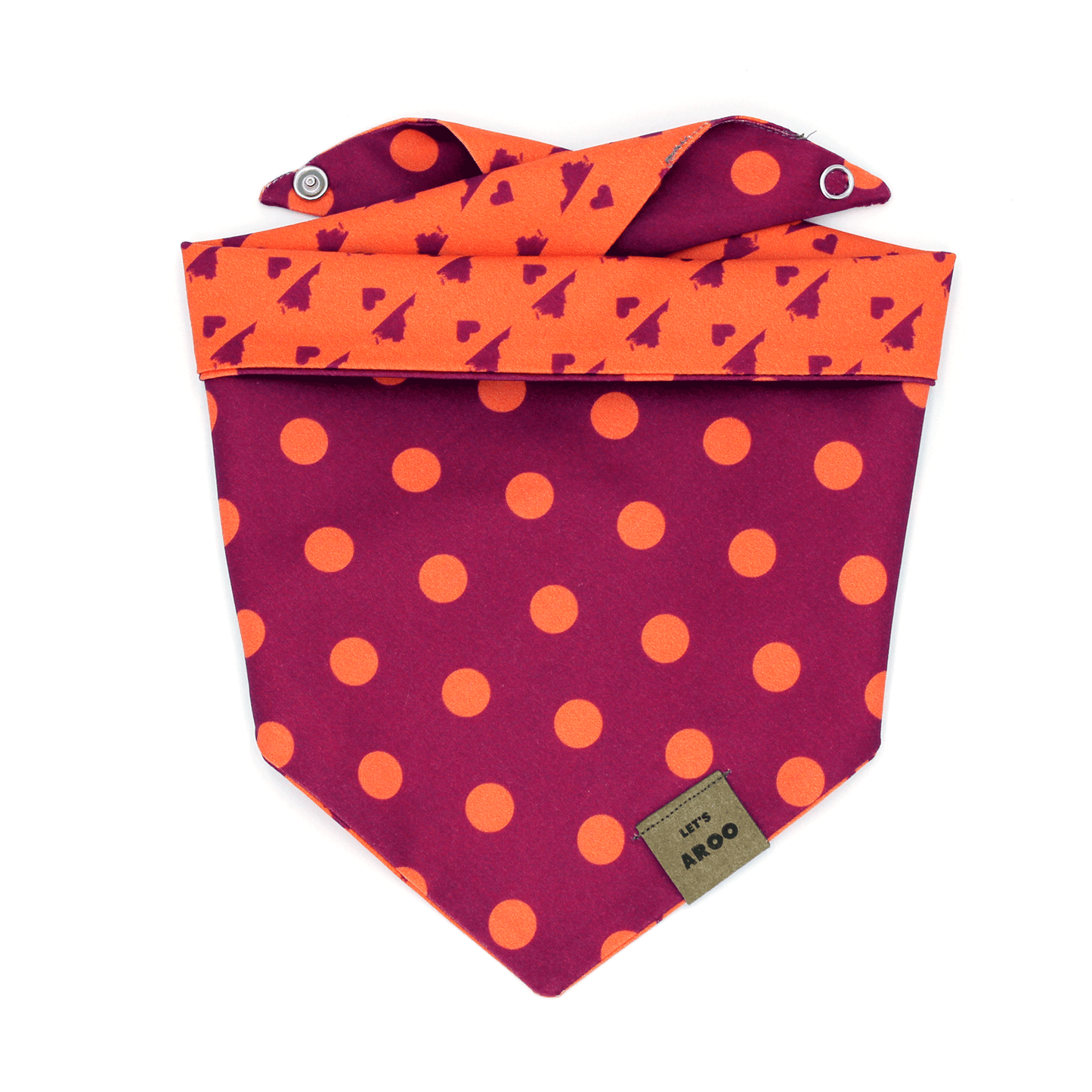 Virginia tech Polka Dot Reversible Bandana