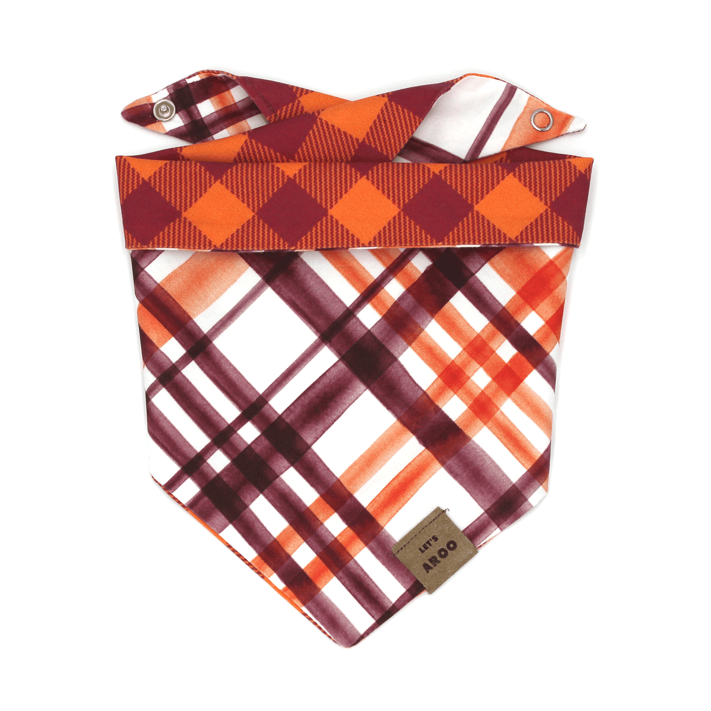 Virginia tech Plaid Reversible Bandana