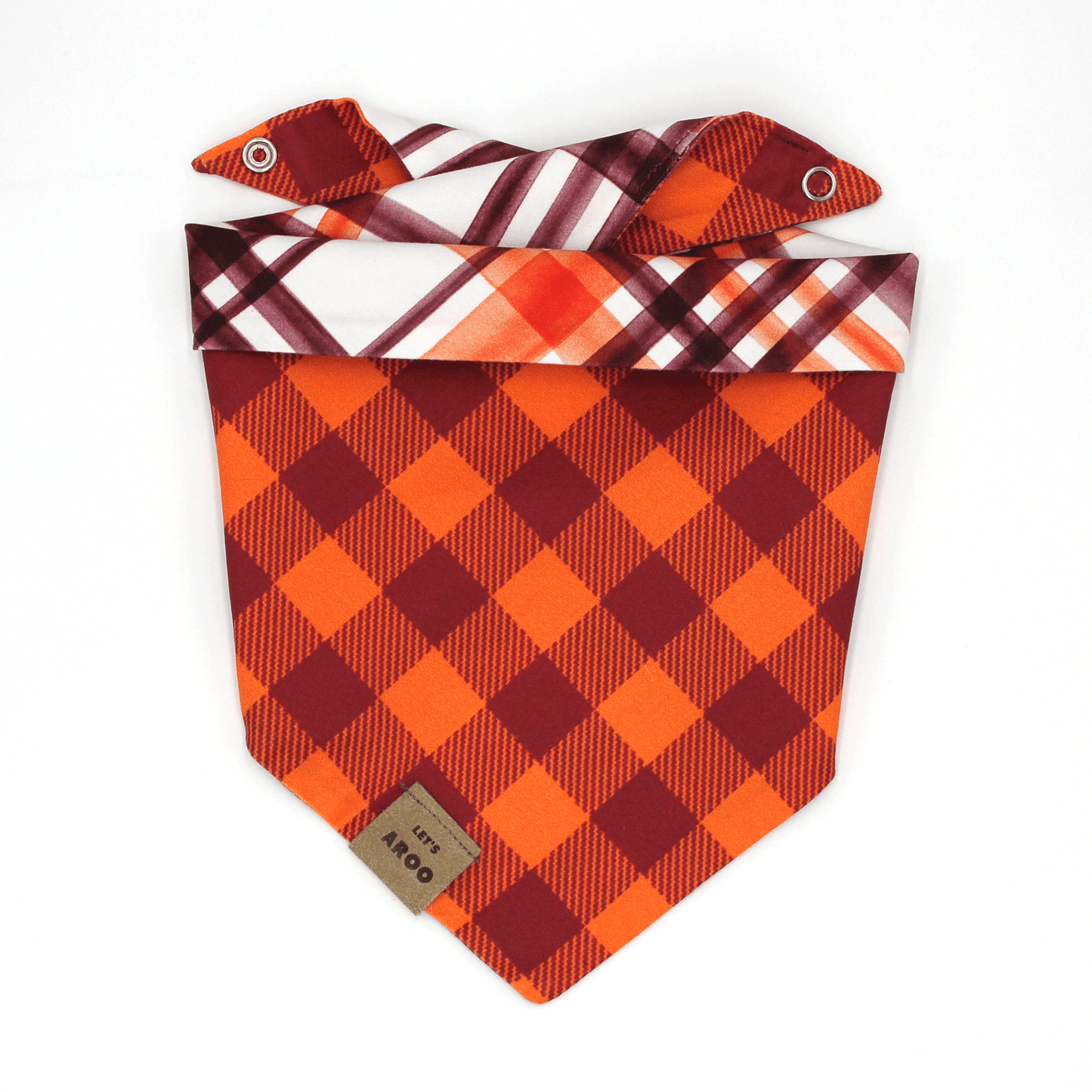 Virginia tech Plaid Reversible Bandana