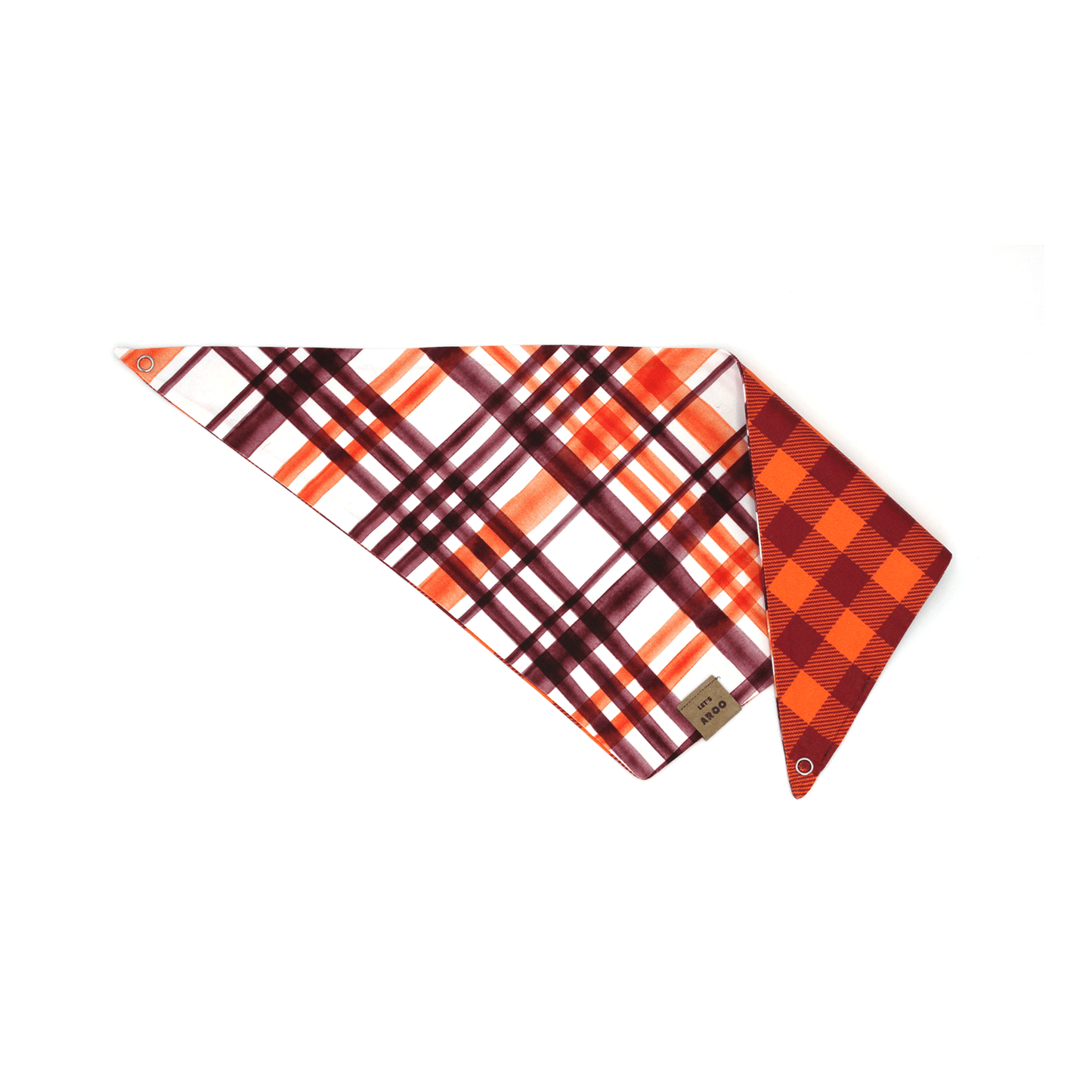 Virginia tech Plaid Reversible Bandana