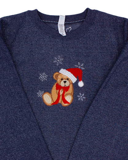 Teddy Embroidered Crewneck Sweater