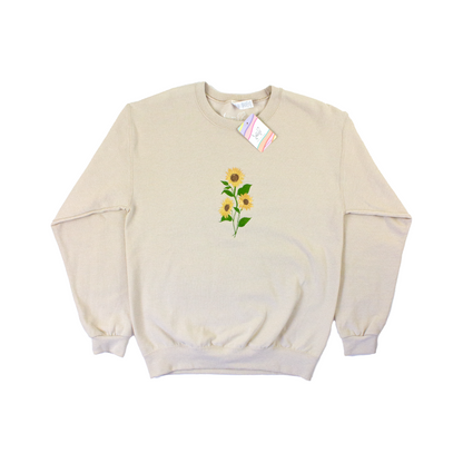 Sunflower Embroidered Crewneck Sweatshirt