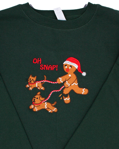 Oh Snap! Embroidered Crewneck Sweatshirt