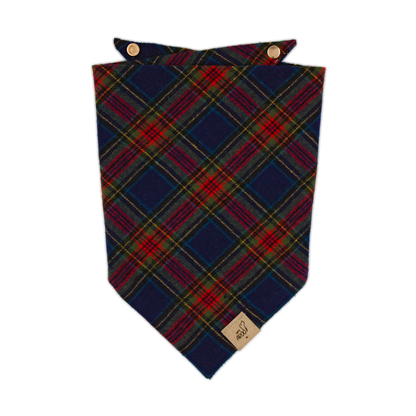 Midnight Plaid Flannel Bandana