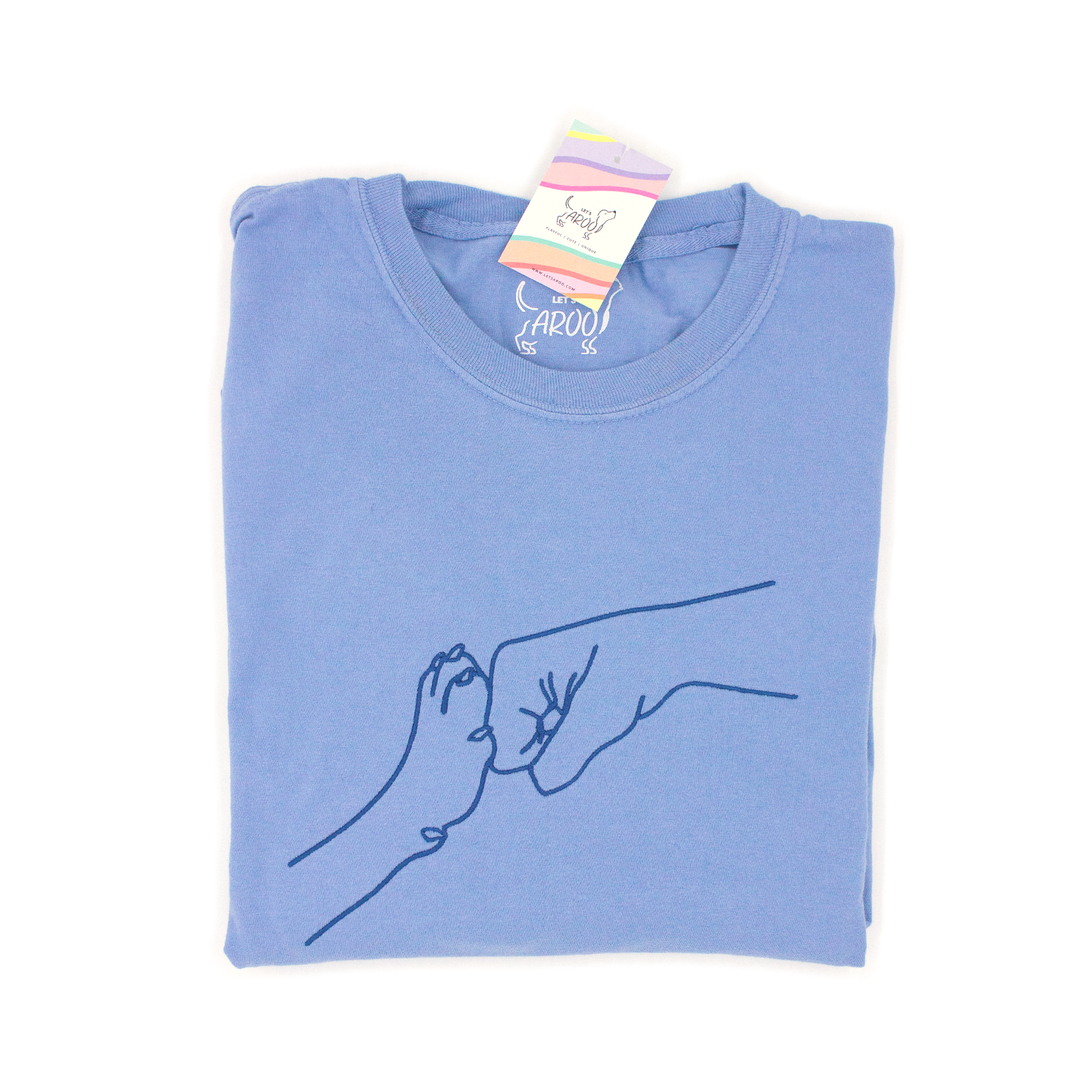 Fist Bump Embroidered Long Sleeve Tee