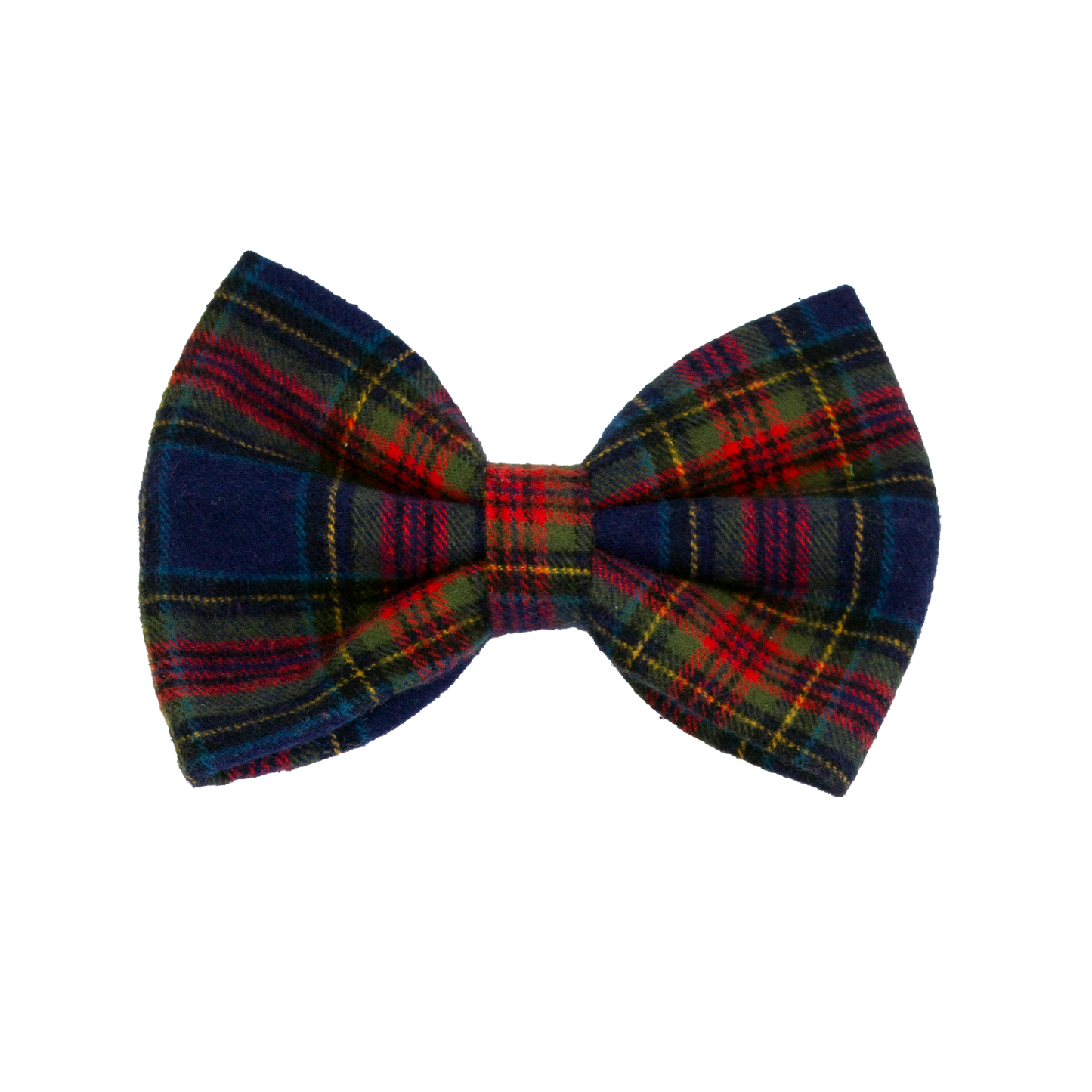 Midnight Plaid Flannel Bow Tie