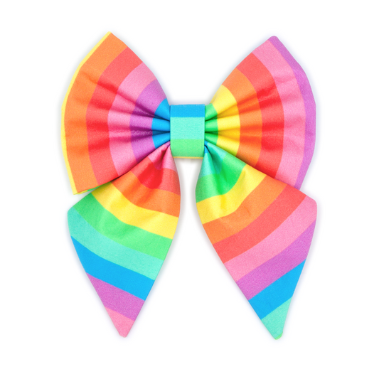 Rainbow Sailor Bow