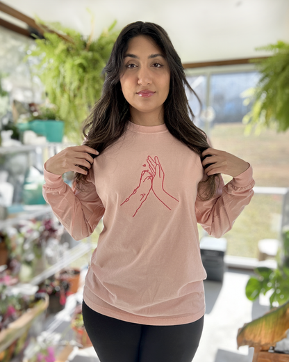 Love You Embroidered Long Sleeve Tee