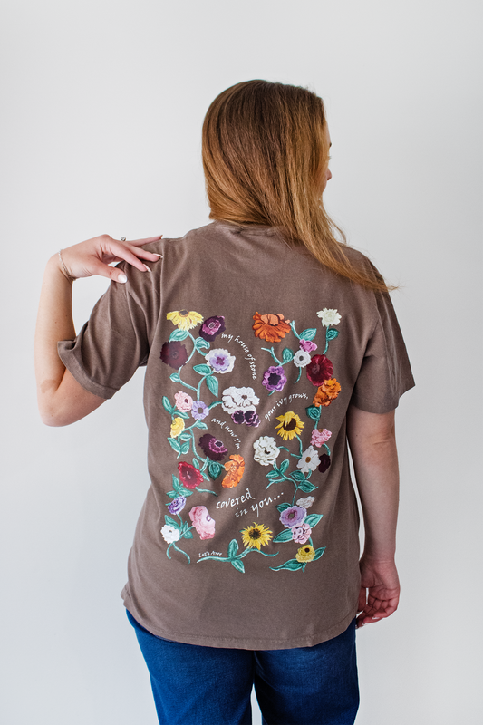 Acoustic Piano Floral Pocket Tee