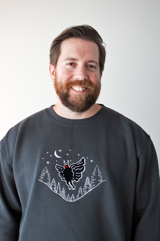 Mothman Embroidered Crewneck Sweatshirt