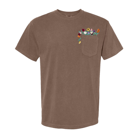 Acoustic Piano Floral Pocket Tee
