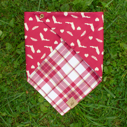 FSU Collegiate Plaid Reversible Bandana
