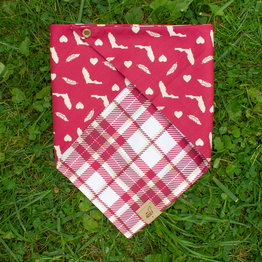 FSU Collegiate Plaid Reversible Bandana
